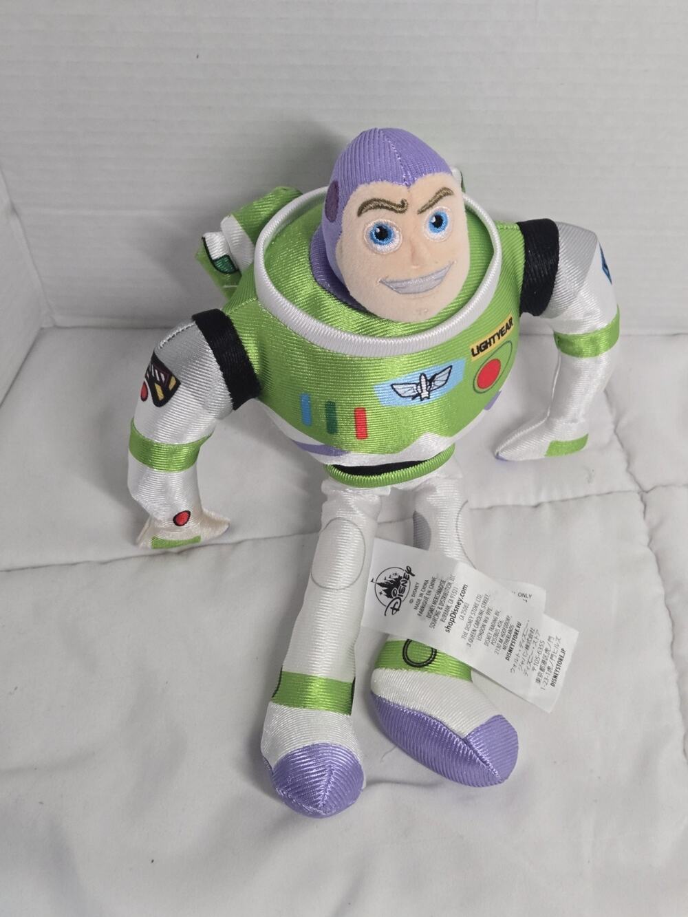 Disney Store BUZZ LIGHTYEAR Plush 17" Shiny Stuffed TOY STORY Andy on Foot